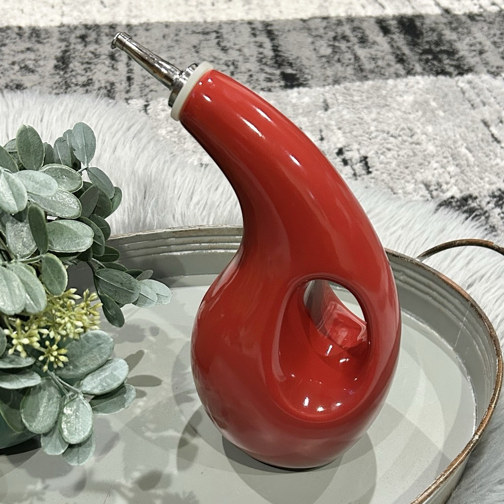 Rachael Ray Glazed Ceramic EVOO‎ Olive Oil Bottle Dispenser with Spout